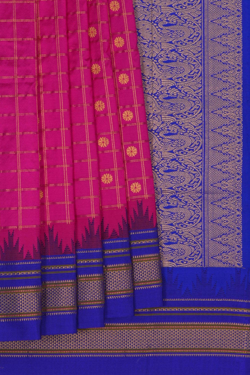 Pink Narayanpet Silk Saree