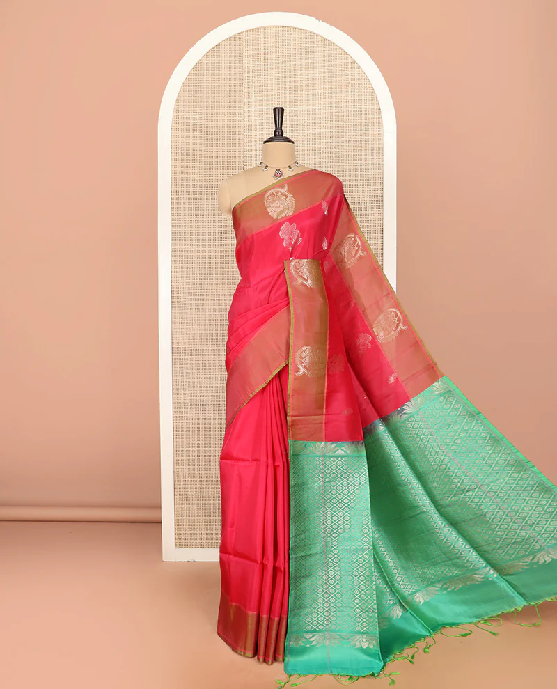 Red Uppada Semi Saree