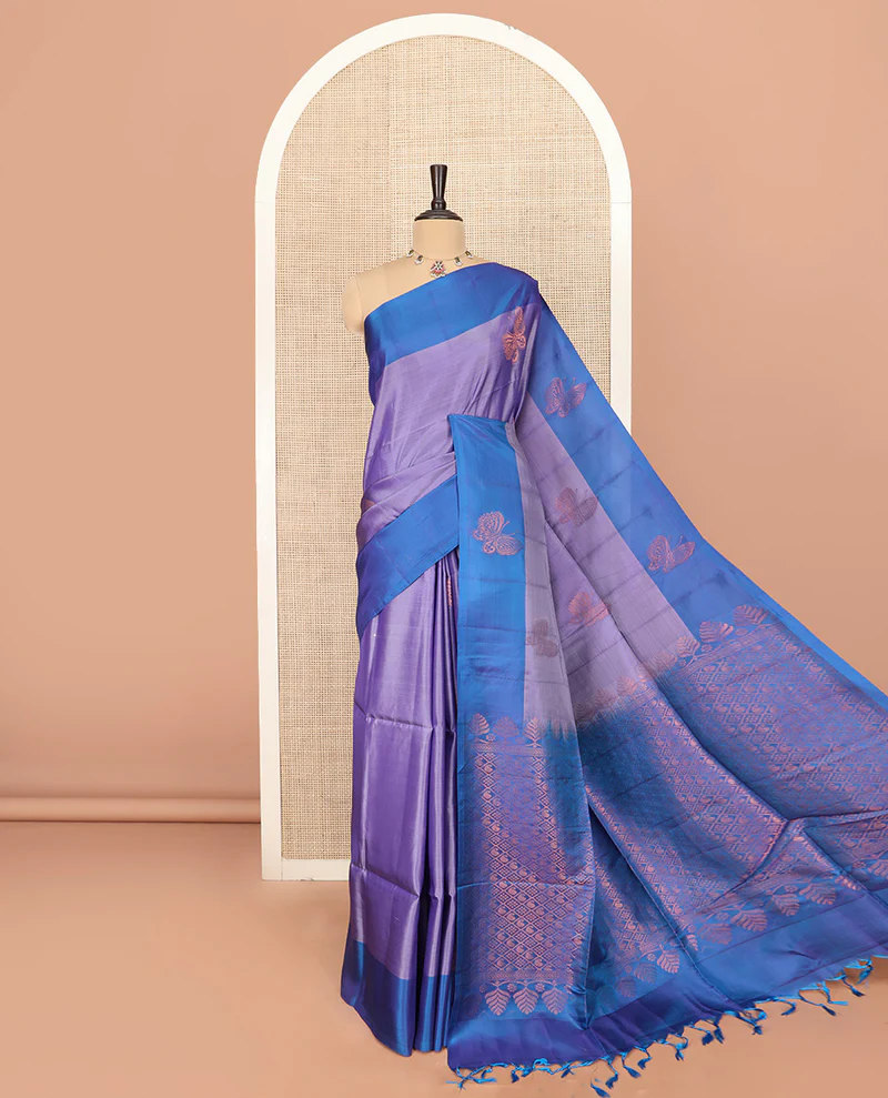 Semi Lavender Uppada Saree